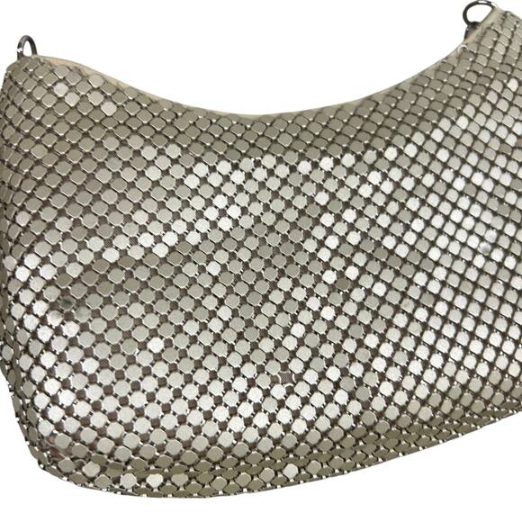 Y2K Glam Silver Mesh Shoulder Bag The Limited Vintage Evening Purse - Picture 3 of 7